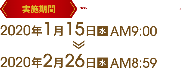 実施期間：2020年1月15日～2月26日